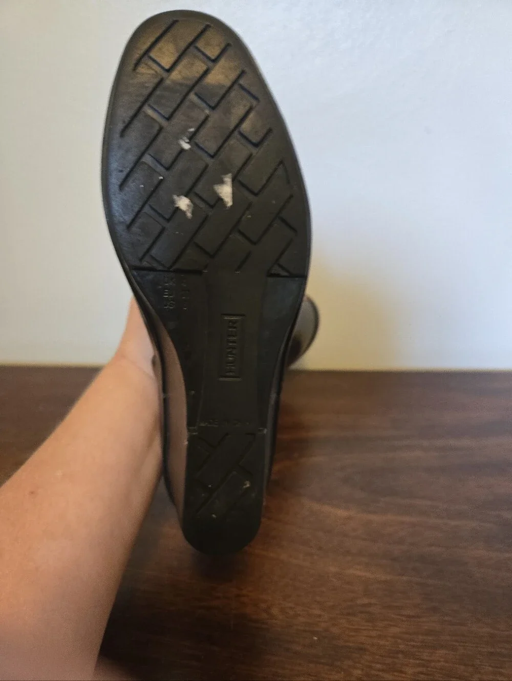Hunter Kellan Wedge Round Toe Rain Boots Black 6